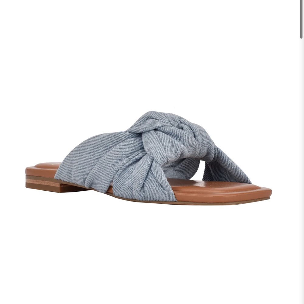 NWT Marc Fisher - Farisa Flat Slide - Denim - 9